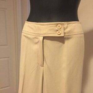 Josephine Chaus Straight leg Cream Pants ~Size 10 ~